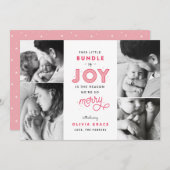 Bundle of JoyベビーChristmas Birth発表 シーズンカード (正面/裏面)