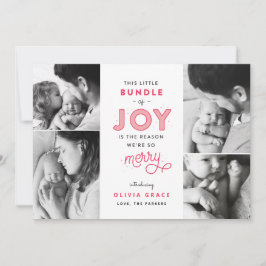 Bundle of JoyベビーChristmas Birth発表 シーズンカード