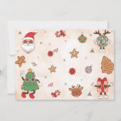 Bundle Of Joyレトロクリスマスベビーシャワー写真 招待状 (裏面)