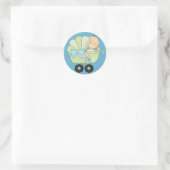 Bundle of Joy ベビーシャワー + かわいいベビーカー/ブルー ラウンドシール (バッグ)