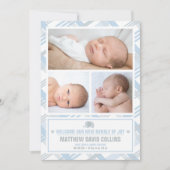 Bundle of Joy, Boy Birth Announcement 案内状 (正面)