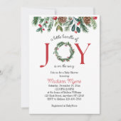 Bundle of Joy Christmas Baby Shower招待状 招待状 (正面)