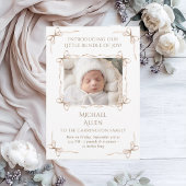 Bundle of Joy Photo Birth Announcement Card 案内状
