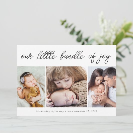 Bundle of Joy Photos休日の誕生発表 シーズンカード (スタンド正面)