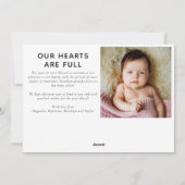 Bundle of Joy Photos休日の誕生発表 シーズンカード (裏面)