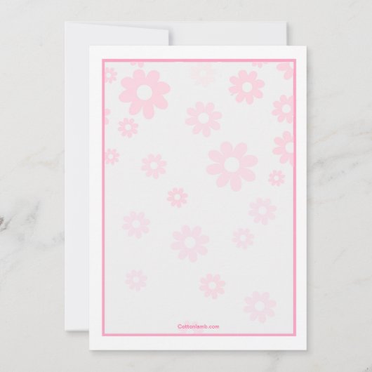 Bundle of Joy (Pk)散水ベビーシャワー招待状 招待状 (裏面)