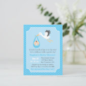 Bundle of Joy Stork配信男の赤ちゃんシャワー 招待状 (スタンド正面)
