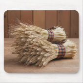 Bundles of Wheat On Wood マウスパッド (正面)