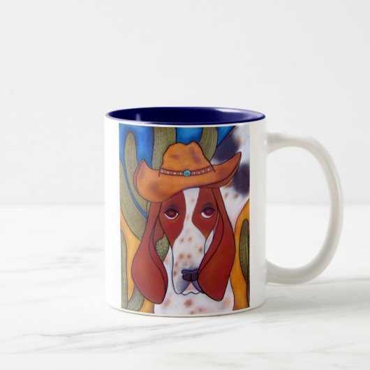 Bungalowart.comの砂漠の猟犬のツートーンマグ ツートーンマグカップ (右)