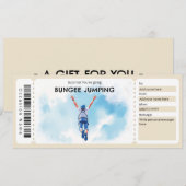 Bungee Jumping Ticket Gift Certificate 招待状 (正面/裏面)