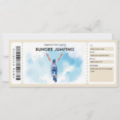 Bungee Jumping Ticket Gift Certificate 招待状 (正面)