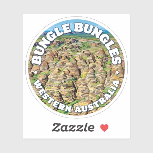 Bungle Bungles, Western Australia Round Sticker シール (シート)