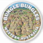 Bungle Bungles, Western Australia Round Sticker シール (正面)