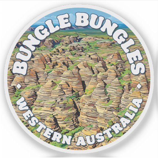 Bungle Bungles, Western Australia Round Sticker シール (正面)