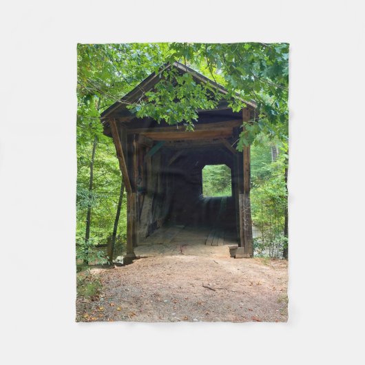 Bunker Hill Covered Bridge フリースブランケット (正面)