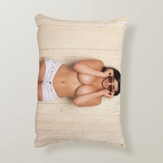 Bunnie Barrerasポリエステルアクセントの枕16" x12 " アクセントクッション (裏面(縦))