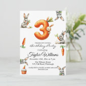 BunniesとCarrots 3rd誕生日パーティー 招待状 (スタンド正面)