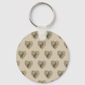 Bunnies私にスマイルハートブラウンキュートバニー キーホルダー (裏面)