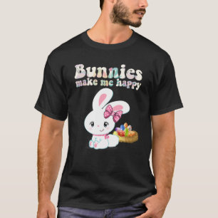 BUNNIES私を幸せな幼児ガールキッドママ可愛いEa Tシャツ