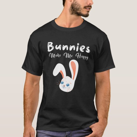 BUNNIES私を幸せな幼児ガールキッドママ可愛いEa Tシャツ (正面)