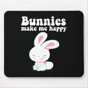 Bunnies私を幸せにする幼児の女の子の子ママかわいいEa マウスパッド