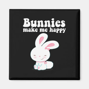 Bunnies私を幸せにする幼児の女の子の子ママかわいいEa マグネット