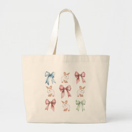 Bunnies and Bows Drawstring Backpack ラージトートバッグ