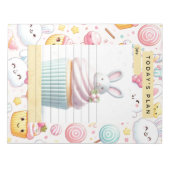 Bunnies and Sweets Dailyプランナーメモ帳 ノートパッド (正面)
