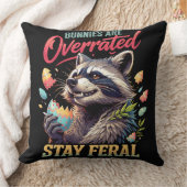 Bunnies Are Overrated Stay Feral クッション (ブランケット)