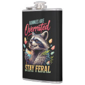 Bunnies Are Overrated Stay Feral フラスク (左)