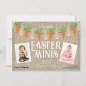 Bunnies & Carrotsイースターミニス写真フライヤー 招待状 (正面)