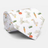 Bunnies & Ducks on the Farm Pattern ネクタイ (ロール)