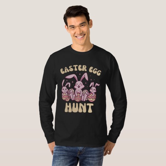 Bunnies Easter Egg Hunt  Bunny Easter for Boys Gir Tシャツ (正面フル)