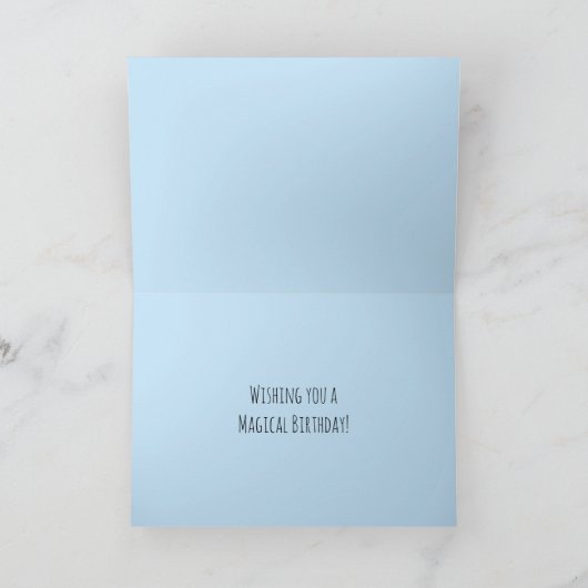 Bunnies in Pink Clouds Whimsical Art カード (内部)