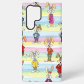  Bunnies in Stripes, by Natasha Us Samsung Galaxyケース (裏面)