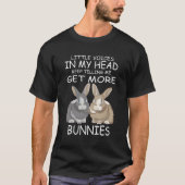 Bunnies Rabを保増やせと言う小さな声 Tシャツ (正面)