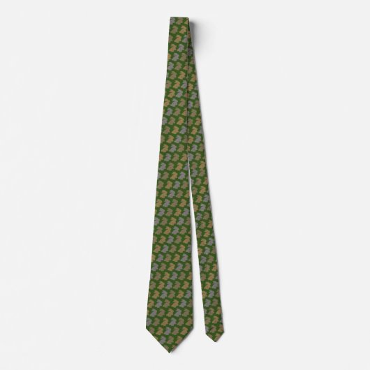 Bunnies Tie Armani Gold Moss Green ネクタイ (正面)