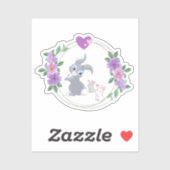 Bunnies with their Mama シール (シート)