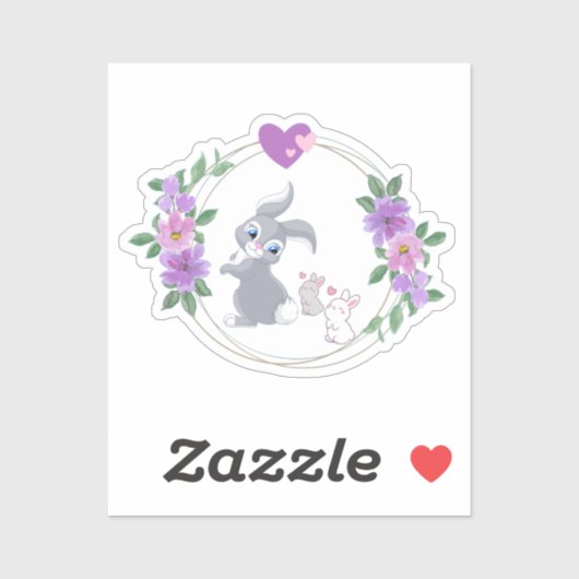 Bunnies with their Mama シール (シート)