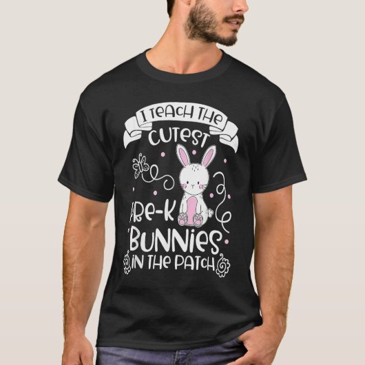Bunnies  Women Pre K Teacher  Easter Day Tシャツ (正面)