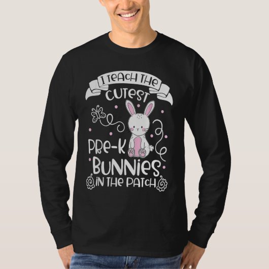 Bunnies Women Pre K Teacher Easter Day Tシャツ (正面)