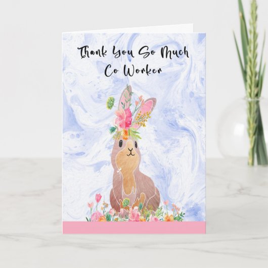 BunnyとのCo Workerサンキューカード サンキューカード (正面)