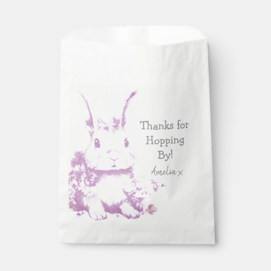 Bunnyの赤来ちゃんシャワー フェイバーバッグ (正面)