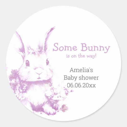 Bunnyの赤来ちゃんシャワー ラウンドシール (正面)