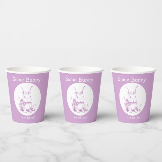 Bunnyの赤来ちゃんシャワー 紙コップ (複数)