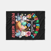 Bunnyの郵便労お気に入りの働者誇りを持ったJob Team East フリースブランケット (正面(横))