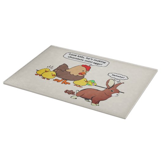 Bunnyはチョコレートウンチ漫画おもしろいを作る カッティングボード (角)