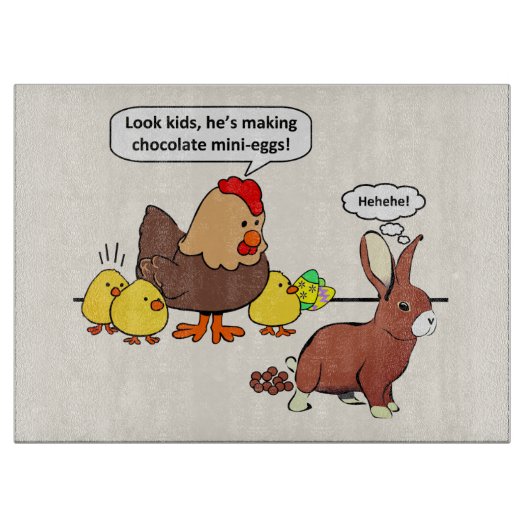 Bunnyはチョコレートウンチ漫画おもしろいを作る カッティングボード (正面)