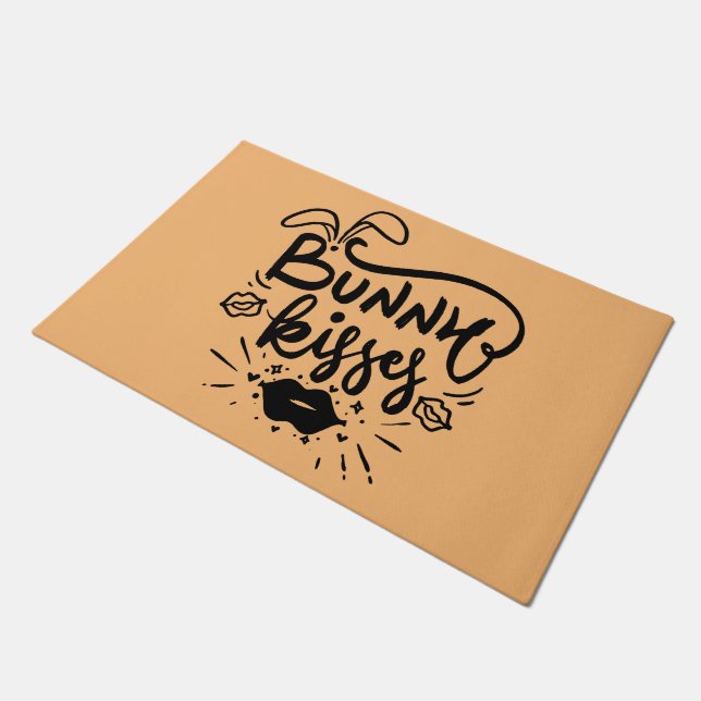 Bunnyキスの書式 ドアマット (アングル)