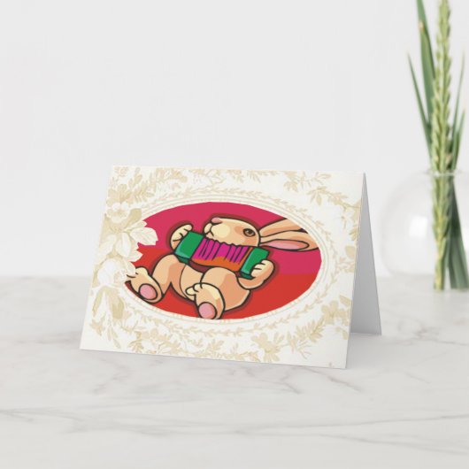 Bunny遊のAccordion Easter Card シーズンカード (正面)